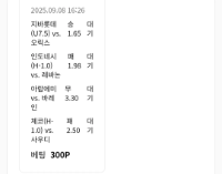 안갈거지만 퍼인트배팅 해본다잉