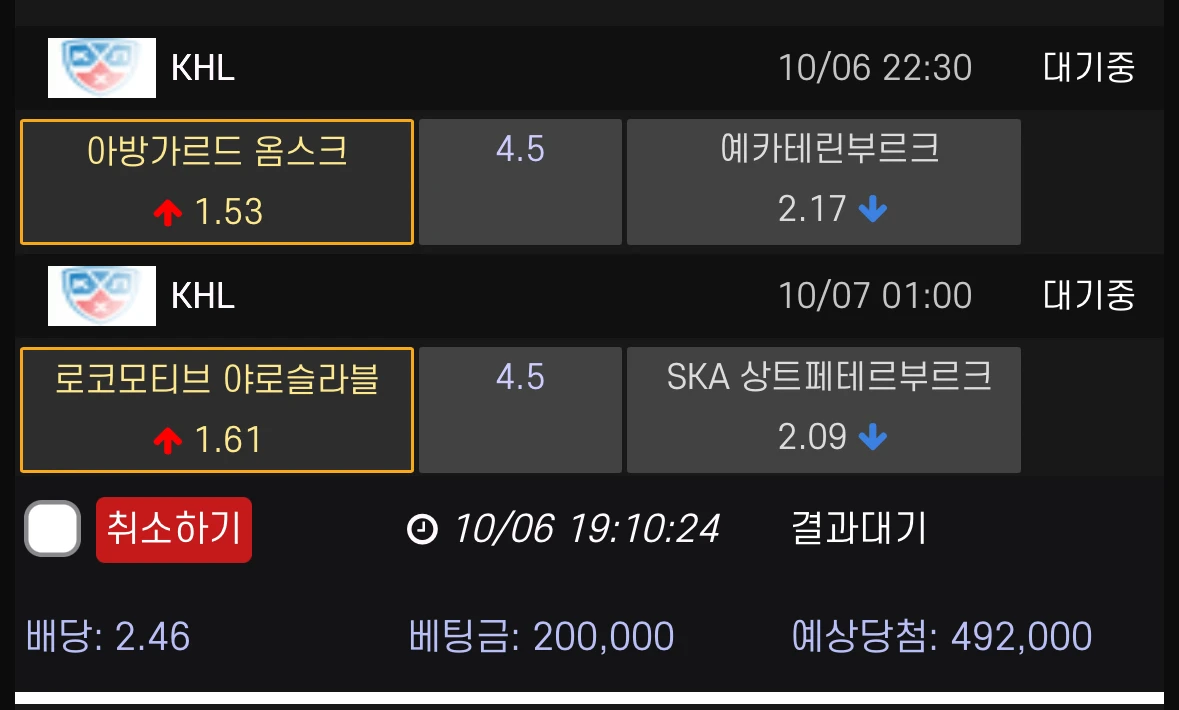 10/06 하키 주력