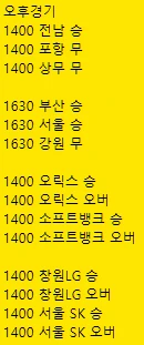 연승 끊겼지만 오늘부터 다시 연승도전