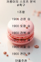 카롱이의 스포츠 분석